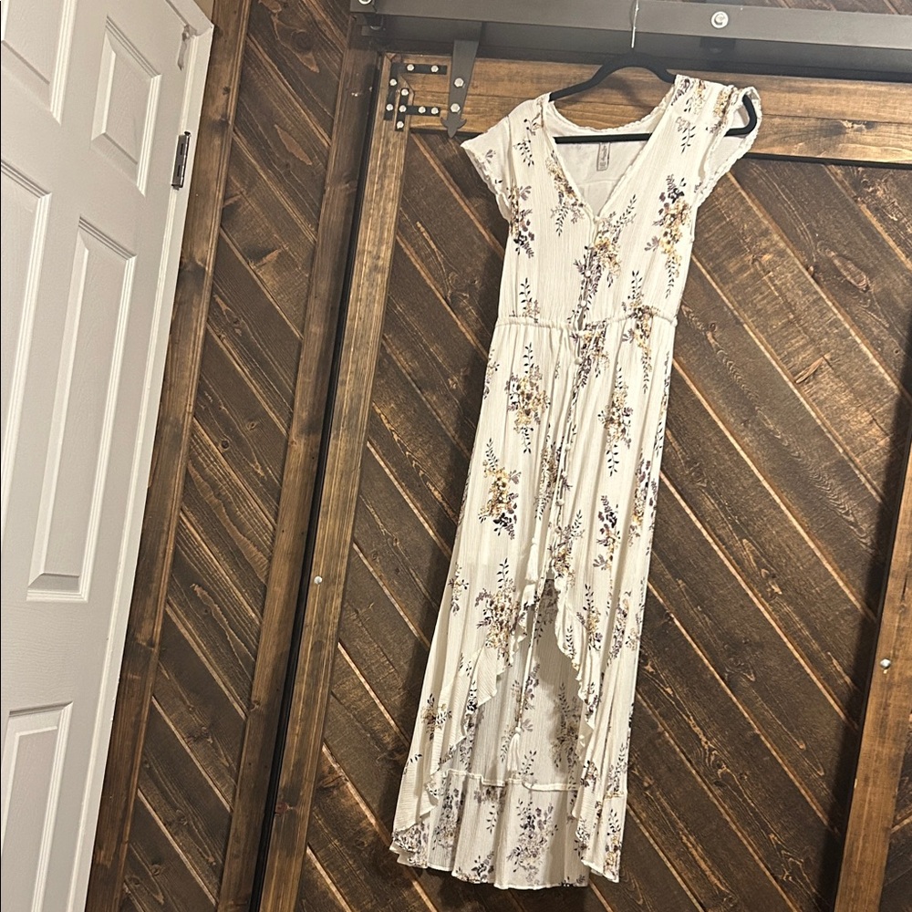 American Rag White Floral High Low Dress